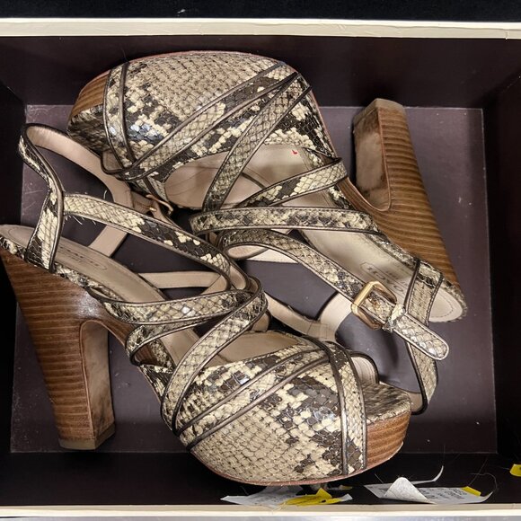 Coach Python Skin Platform Sandal - Picture 2 of 9
